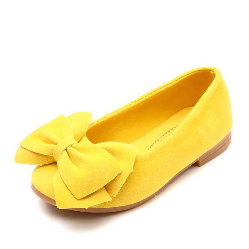Black pink yellow rose little girls flat shoes bow soft soled single shoes childrens princess shoes stockings 1-7T W241228