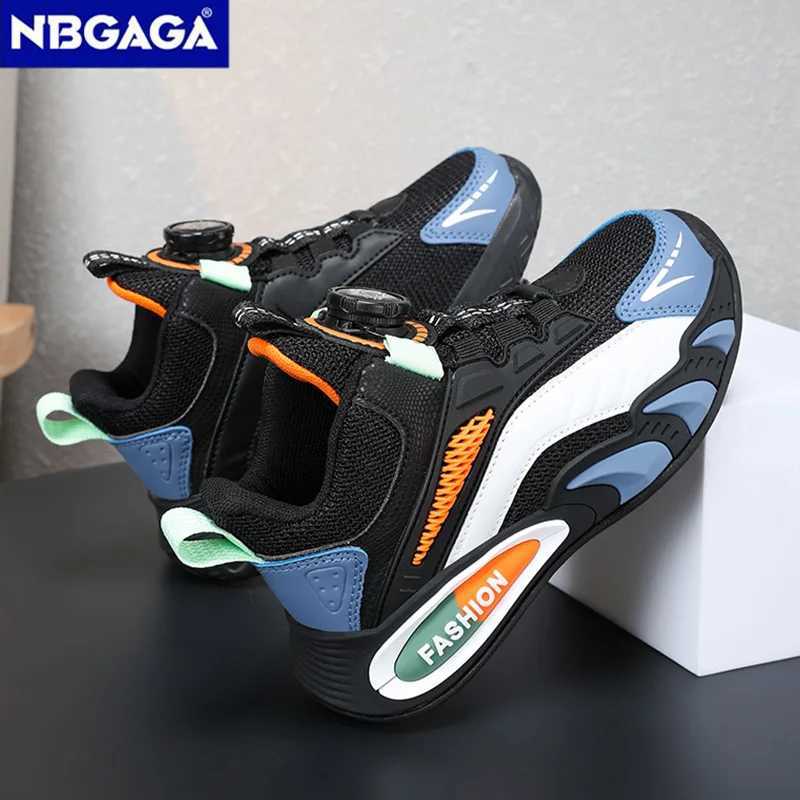Black boys basketball shoes outdoor casual childrens coach sports tennis shoes anti slip childrens running shoes W241228
