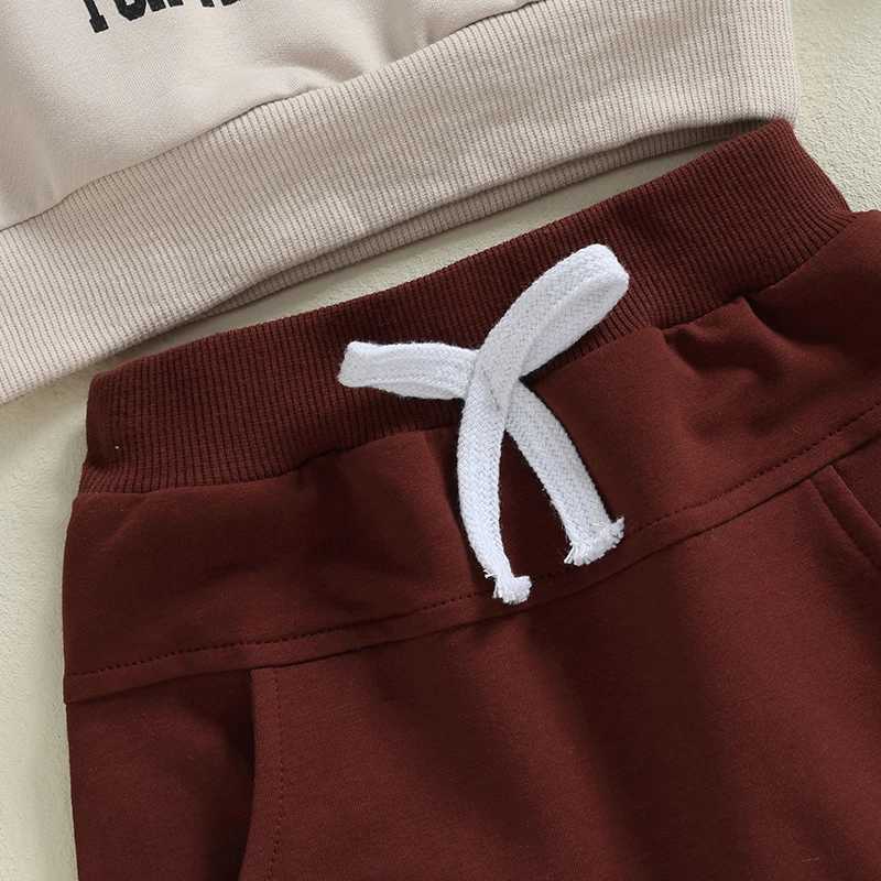 Baby clothing boys rugby letter printed long sleeved sportswear sports pants set 2-piece toddler clothing X241228