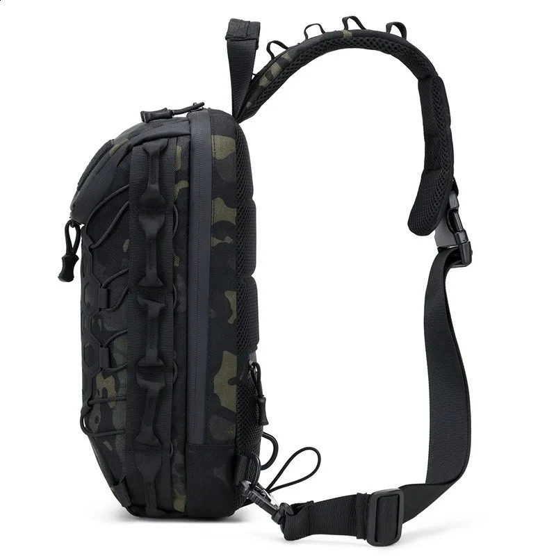 Outdoor Tactical Chest Bag Shoulder Bag Camouflage Shoulder Bag Mens Fashion Chest Bag Fashion Stitching Chest Bag 241228