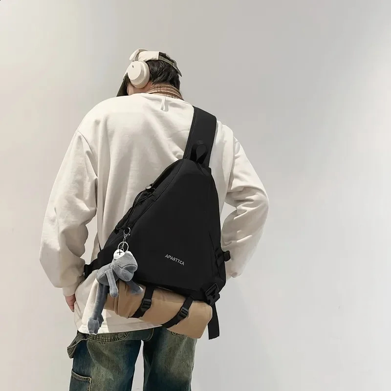 Chest Bag Mens Crossbody Multi Functional Casual One Shoulder Backpack Large Capacity Couple Style Bolsa 241223