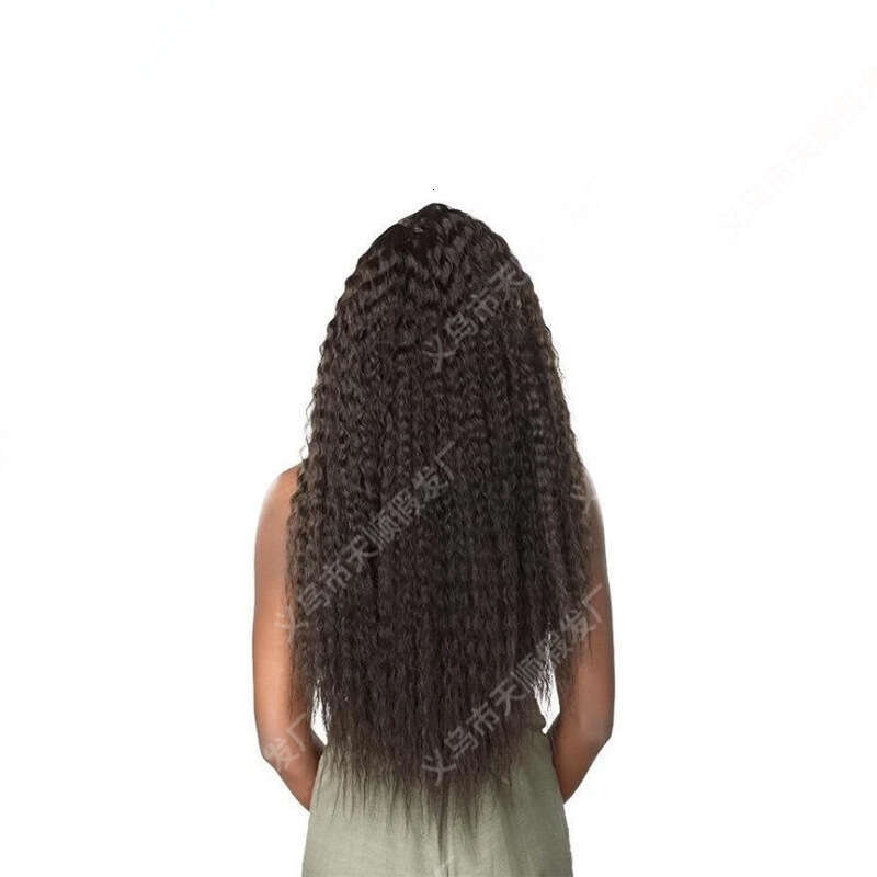 New Women's Wig With Split Long Tube Wound Small Curly Hair, Synthetic Headband Wigs Kq2 Kq2