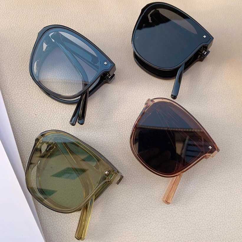 Fashion Sunglasses Classic Retro Square Glasses Women Foldable Travel Small Rectangle Sun Glasses Female Eyewear Anti-GlareXJ241228