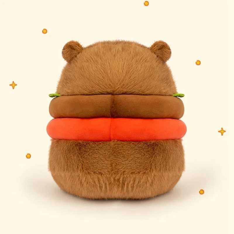1 PCS Realistic Capybara Burger Plush Cute Capybara Stuffed Animal Pillow Plushie Toy Soft Hamburger Food Stuffed Toys Doll X241227