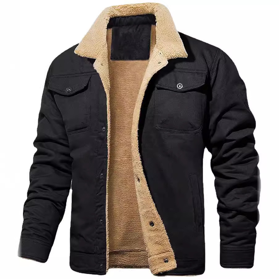 2025 Autumn and Winter Mens High quality Jackets with Velvet Cotton designer Workwear Casual Jackets Mens Jackets Coat