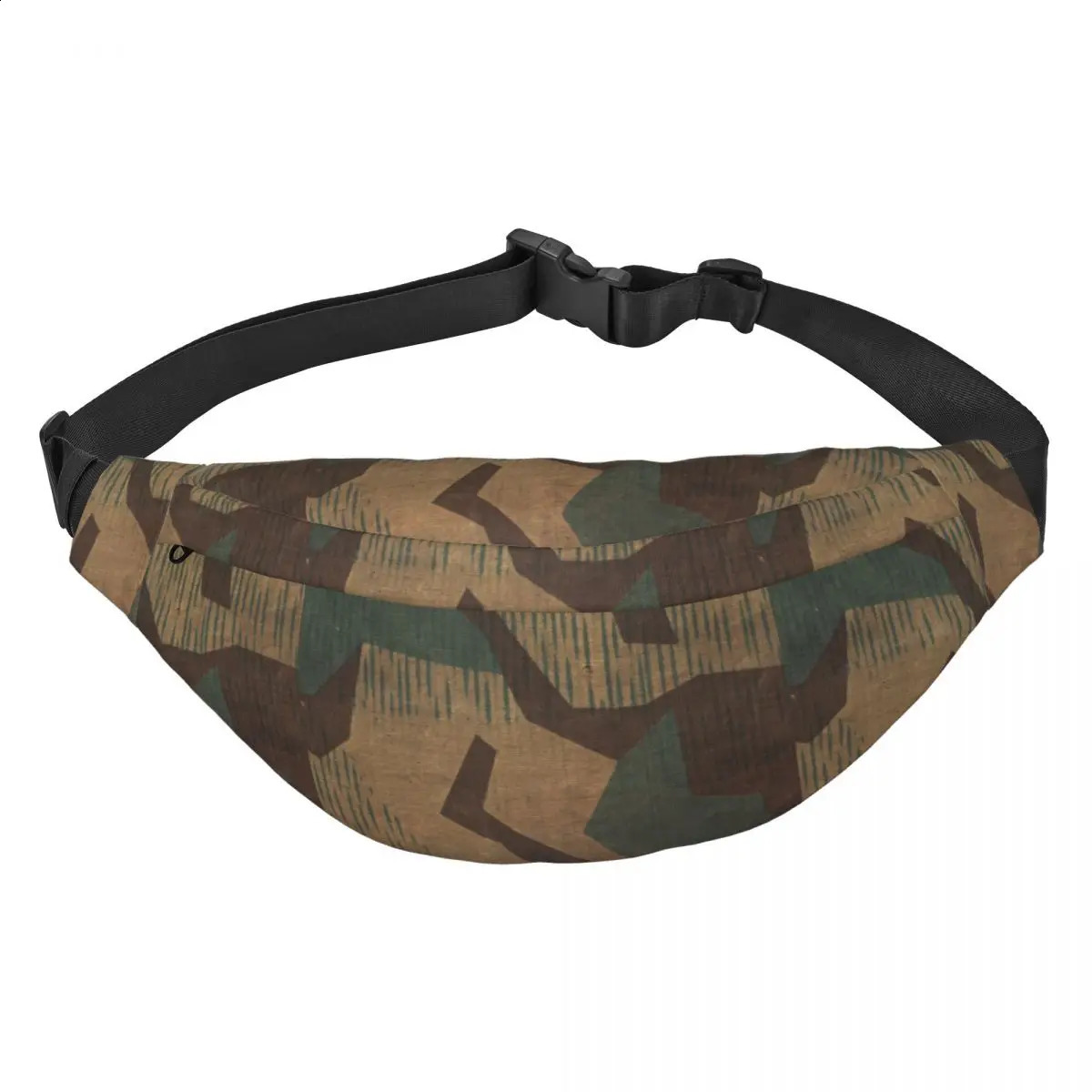 Splintertarn German WW2 Camouflage Fanny Pack Military Army Tactical Camo Sling Crossbody Waist Bag Cycling Phone Money Pouch 241228