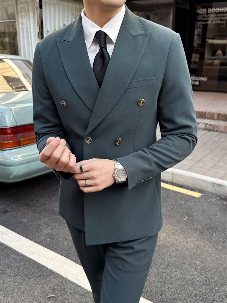 B1227Men's three-piece suits for wedding groom and groomsmen business casual formal wear Korean style