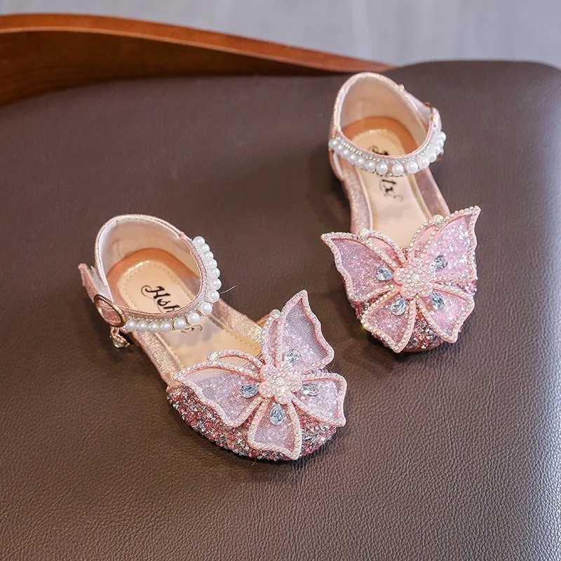 Toddler Girls Dress Shoes for Girls Princess Shoes Low Heels Toddler Soft Sole Glitter Shoes for Wedding Couple W241228
