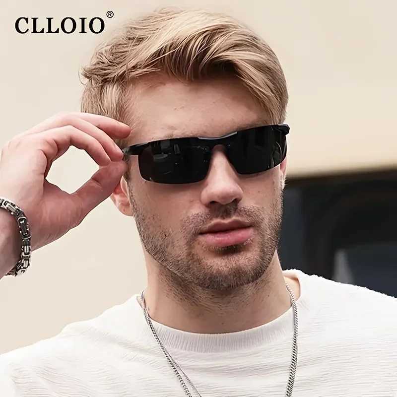 CLLOIO brand mens polarized sunglasses aluminum frame UV400 anti glare sunglasses mens driving glasses Riml Oculos De Sol W241228