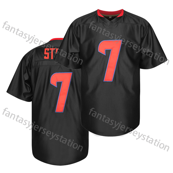 IN STOCK Mens 7 Orange Embroidered Elway Polyester Football Jersey, V-Neck Short Sleeve Sports Top, Loose Fit for Soccer, Cycling, Everyday & Athletic
