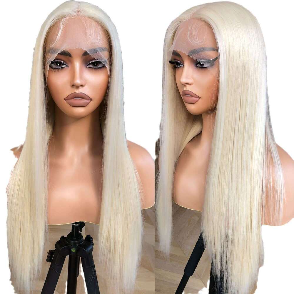Front Lace Black High-Temperature Silk, Medium Length Straight Hair, Synthetic Wig, Wig Kq2 Kq2