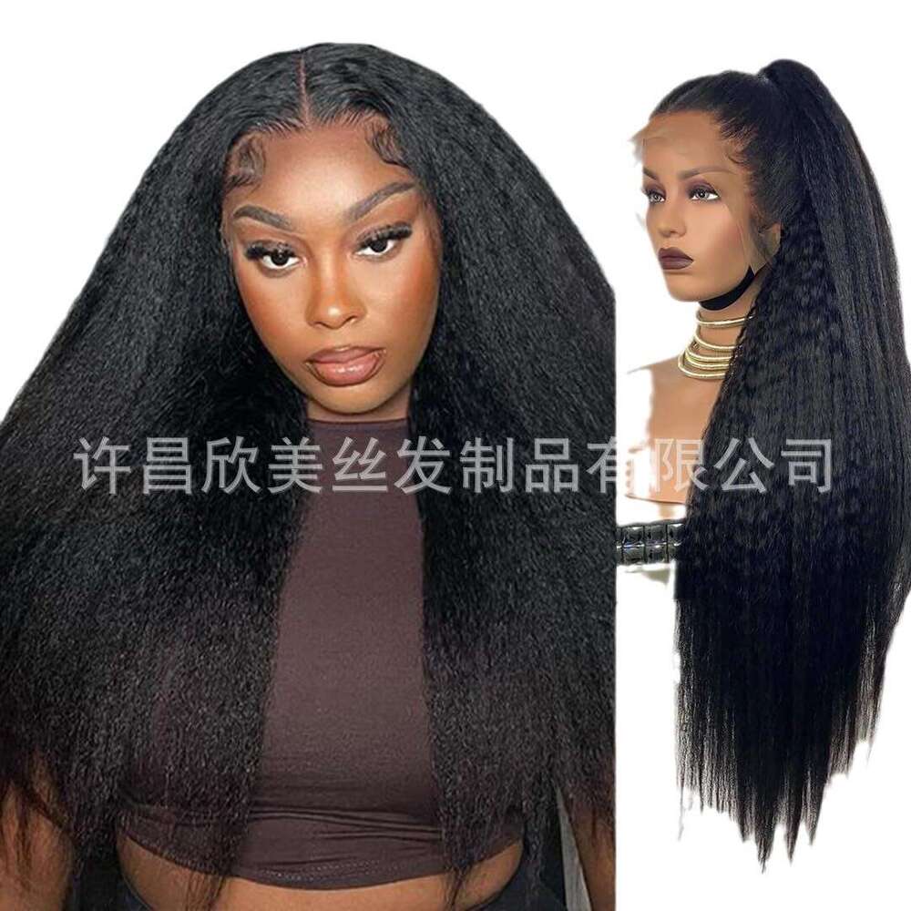 13 * 4 Front Lace Headband With Acrylic Pattern, Curly Real Wig, Straight Hair Kq1 Kq1
