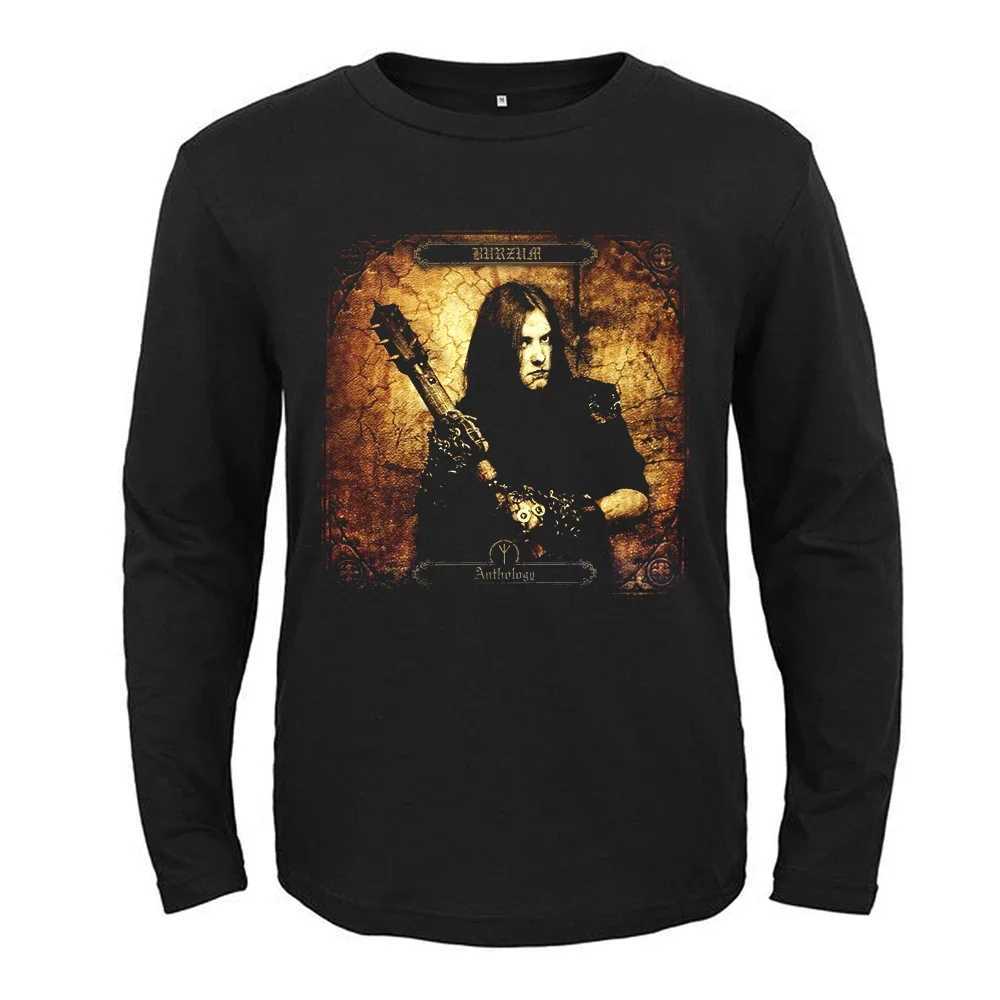 Burzum Heavy Heart Band Printed T-shirt Mens Long Sleeve T-shirt Music Graphic T-shirt Harajuku Strtwear Extra Large T-shirt X241228