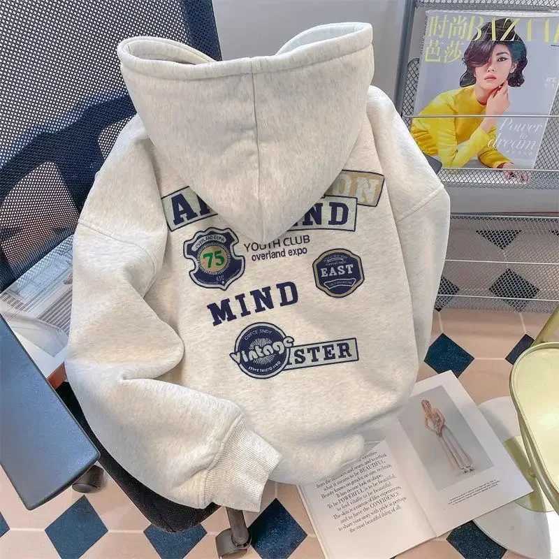 2024 New Autumn/Winter US Mens and Womens Street Trend Personalized Printed Hoodie Couple Loose Casual Top Harajuku y2k X241228