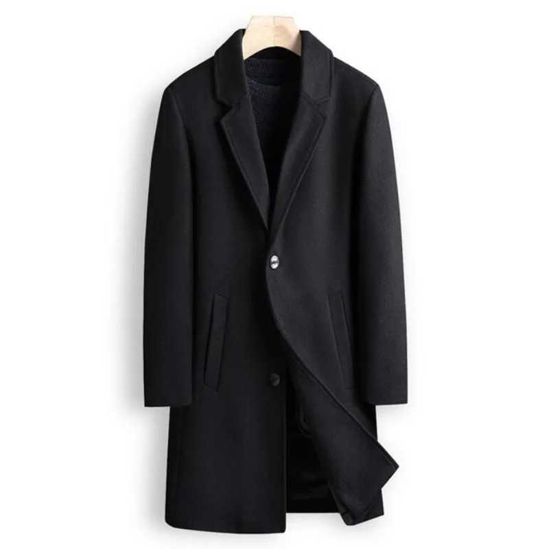 Spring and winter detachable lining jacket mens double-sided wool jacket casual plus size medium length windproof jacket 7XL 8XL W241228