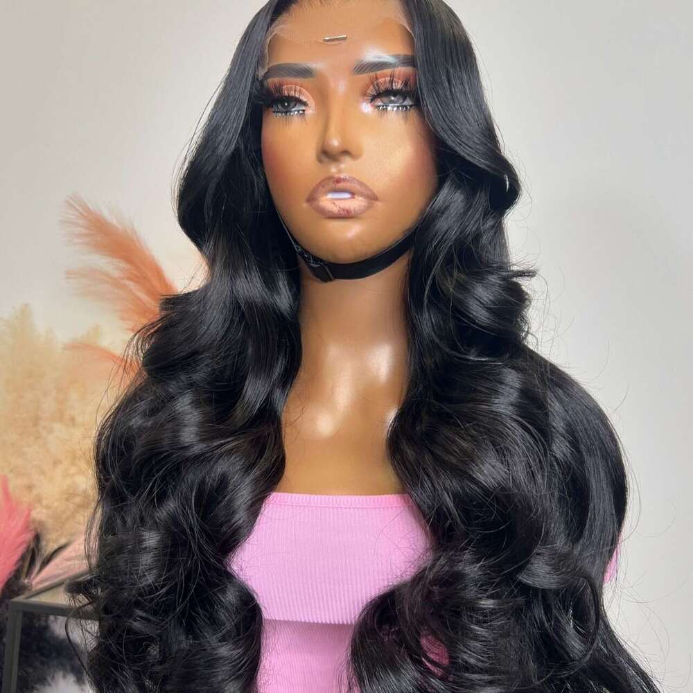 13 * 4 Front Lace Headband Real Hair Wig Natural Color Bobby Wave Kq2 Kq2