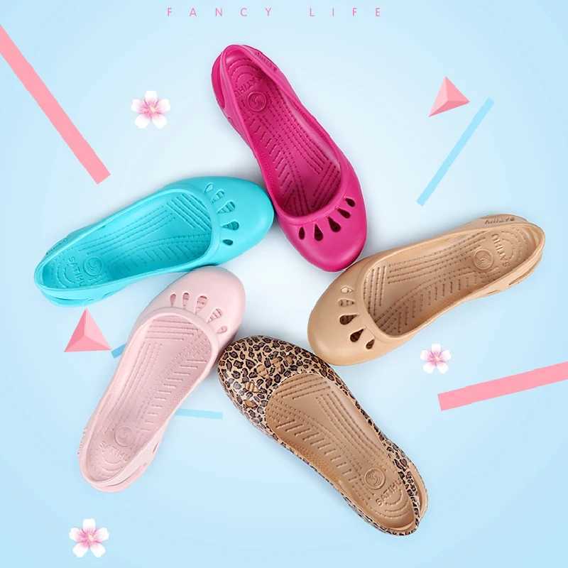 Certified Satihu Summer New Lightweight Anti Slip Hole Shoes Clog For Womens Flat Bottom Sandals Nurse Outdoor Beach Jelly M241227