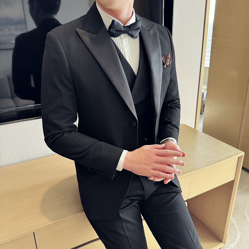 F1227Groom wedding dress host banquet annual meeting suit
