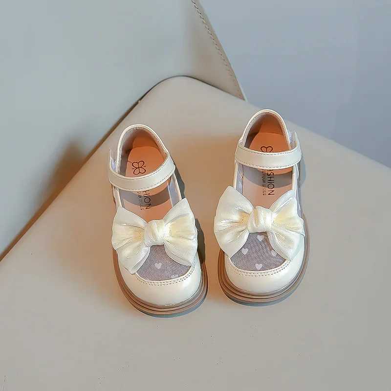 Girl Walking Shoes for Baby Girls Soft Bottom Casual Shoes Spring Autumn Bow Round Toe Princess Dress Soft Sole Non-slip Shoes W241228