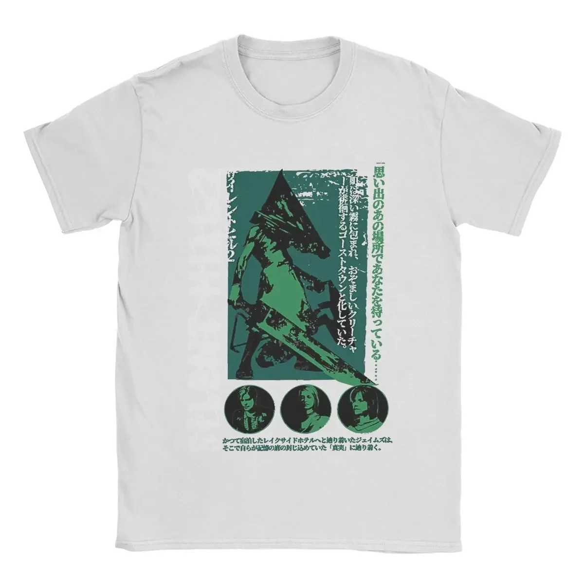 Mens Pyramid Head Silent Hill T Shirts Pure Cotton Tops Plus Size Funny Short Slve Round Neck Ts New Arrival T-Shirt X241228