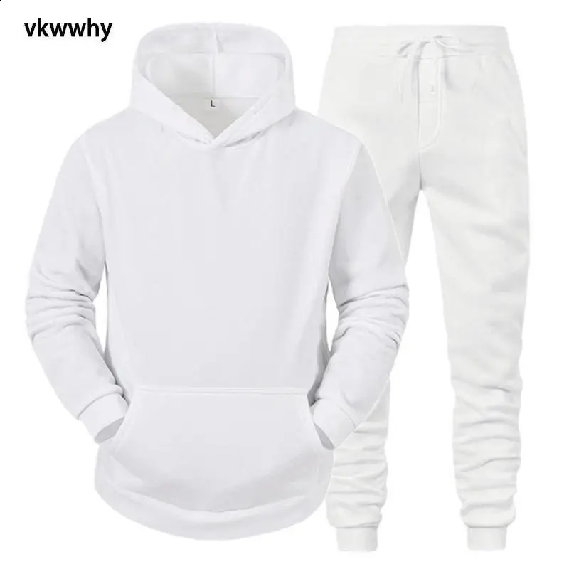 Mens hooded pants 2-piece set winter jogging track and field clothing womens oversized set wool sports sweater zipper clothing blue item 241227