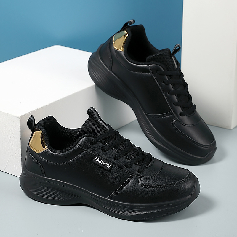 Women Sports Shoes Simple Casual Style Versatile High-end Design Plus Size Fashion Running Training Sneakers Triple Black White Free shipping