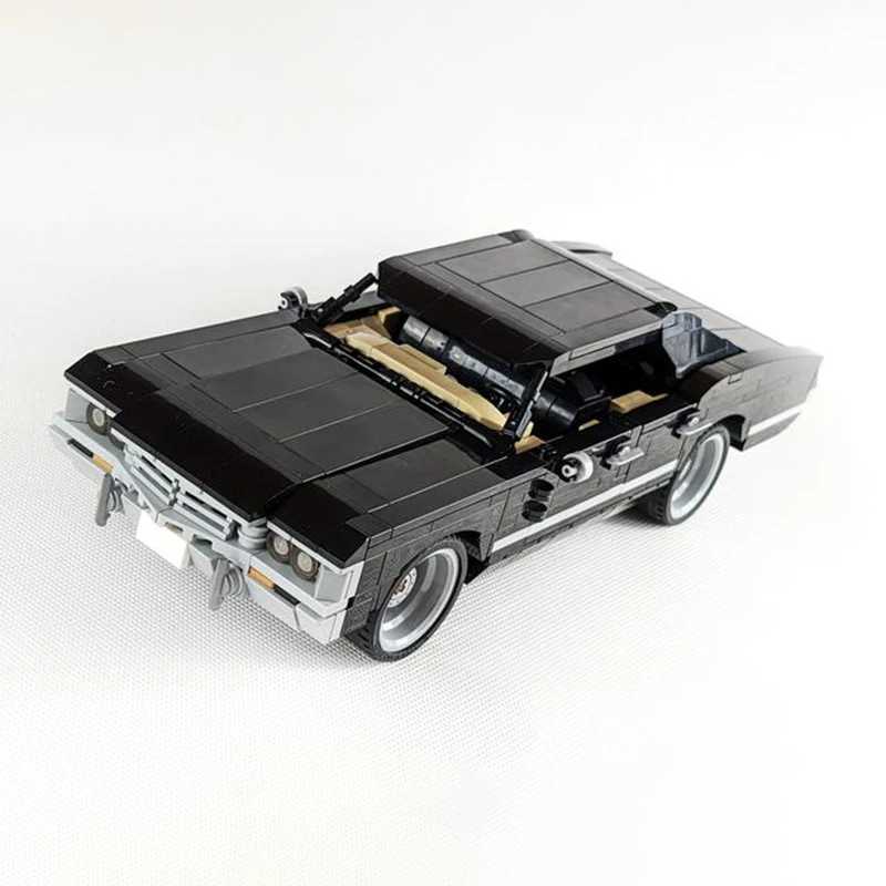 Moc Classic Movie Vehicles Chevroleted Impala Supernatural Car Model Building Blocks Creative Assembly Bricks Toys Kids Gifts X241228