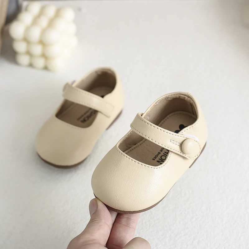 Unishuni Preschool Shoes Girls Mary Jane Apartment Baby Soft Non slip Rubber Sole Casual Shoes Princess Leather Dress Shoes W241228