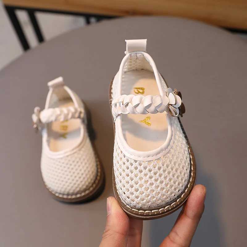 Children Net Surface Breathable Soft Sandals Kids Casual Shoes Girls Fashion Flower Princess Flats Non-slip Baby First Walkers W241228