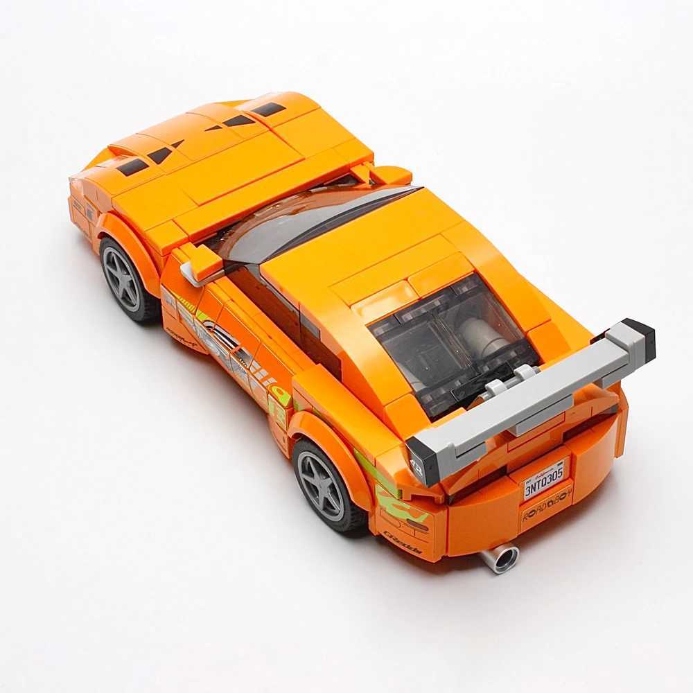 379 pieces of MOC Speed Champions Street Race convertible sports car model building blocks DIY creative assembly childrens toy gifts X241228