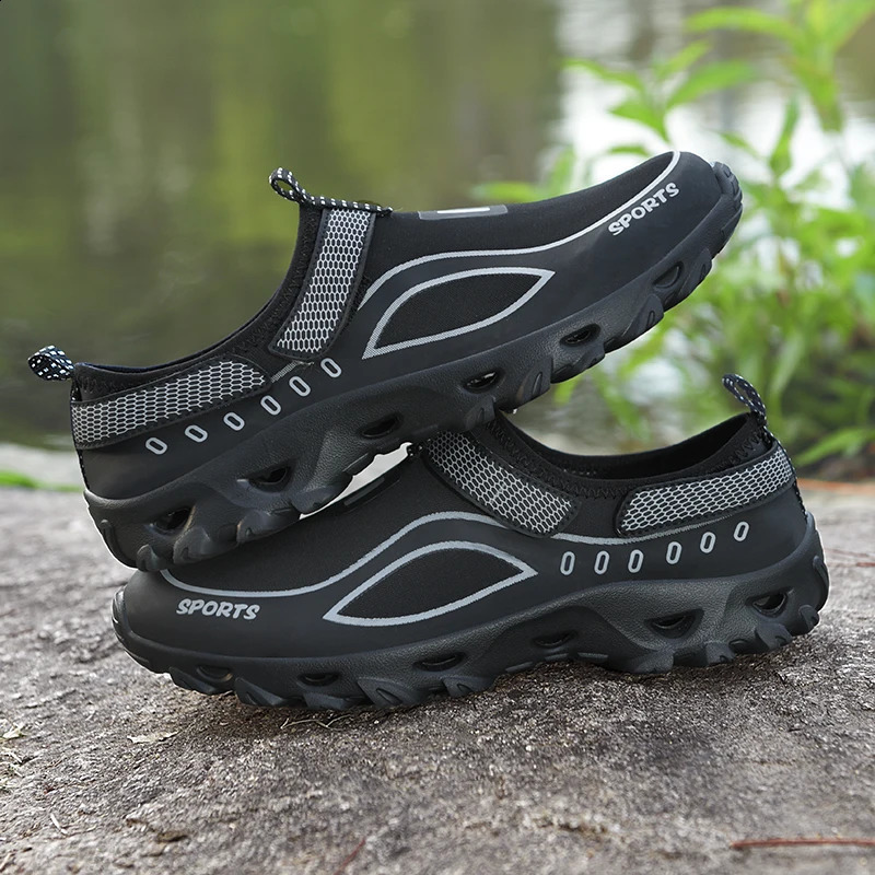 Men Aqua Shoes Wading Hiking Shoes Athletic Running Shoes Outdoor Walking Shoes Lightweight Comfortable Breathable Plus Size 241228