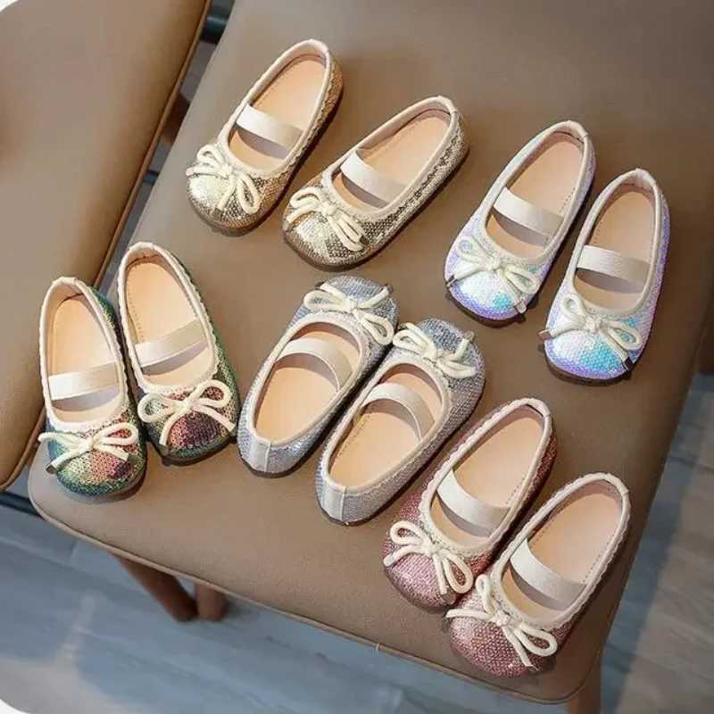 New Vintage Simple Sle Ballet Flats Children Cute Candy Colors Toddler Girl Ballet Flats Girls Kids Slip-on Leather Shoes W241228