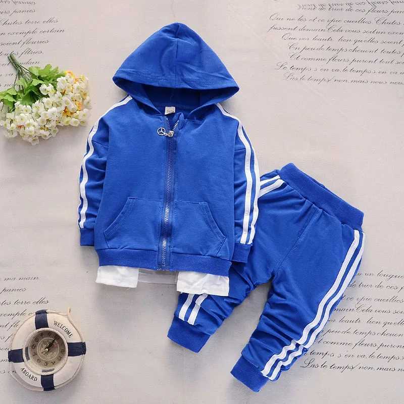 Clothing for boys sports suit spring and autumn hooded top+pants 0-5-year-old baby 2023 Korean version fashionable childrens clothing X241228