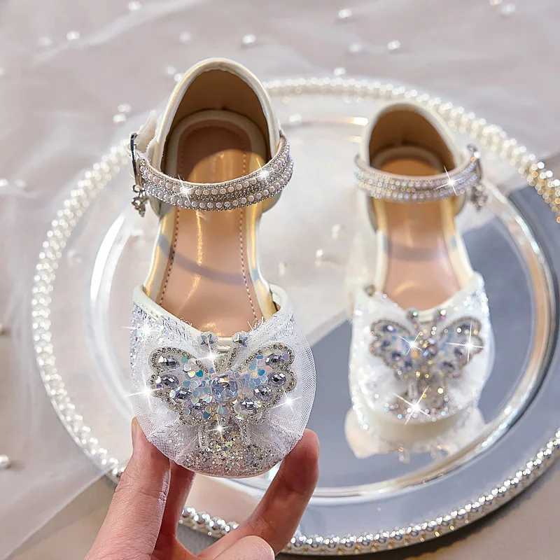 Childrens Ballet Apartment Beautiful Children Mary Jens Girls Princess Shoes Sparkling Crystal Dreams W241228