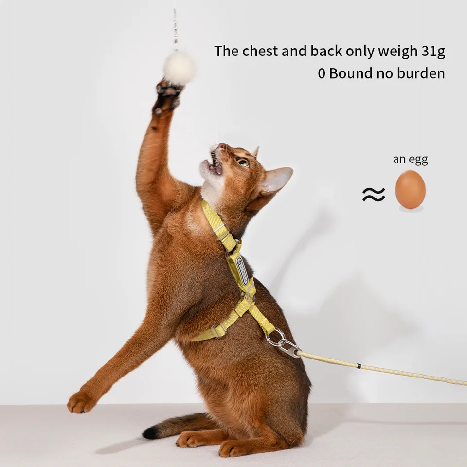 Cat Multifunctional Harnesses Suspenders Set Comfortable Reflective I-font Structure Anti-Break Adjustable Cat Leash 241227