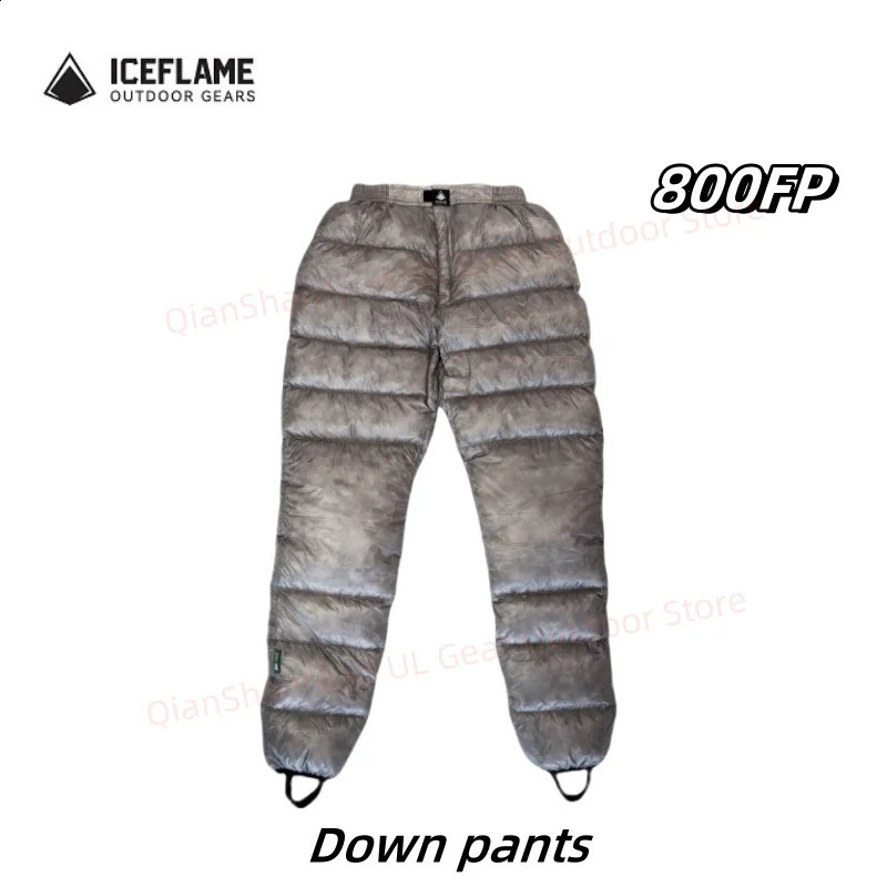 Ice Flame NXT 800FP Down Pants Outdoor Ultralight Grey Duck Down Pants Portable Camping Hiking Thermal Inner UNISEX 241227