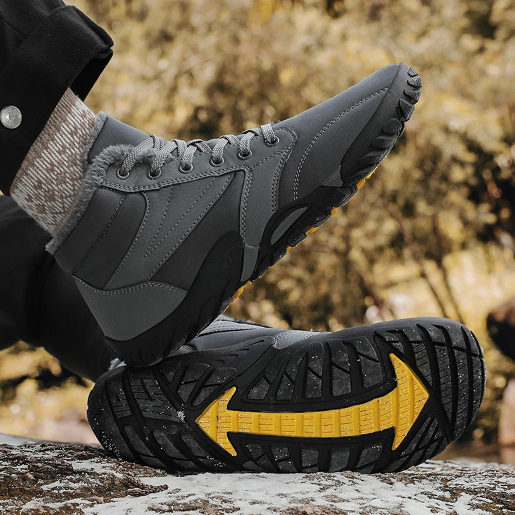 Winter Snow Boots High-Top Booties Waterproof Wide Toe Box Ankle Booties Anti Slip Lightweight Walking Boots for Outdoor Travel 241228