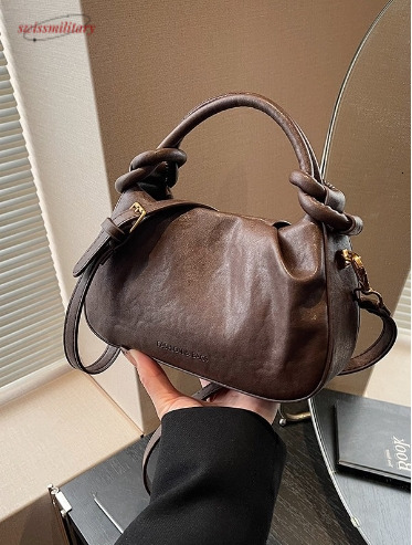 New cross-border high-end women's bag, fashionable and versatile shoulder bag, crossbody bag, stylish commuting pleated handbag wholesale swissmi