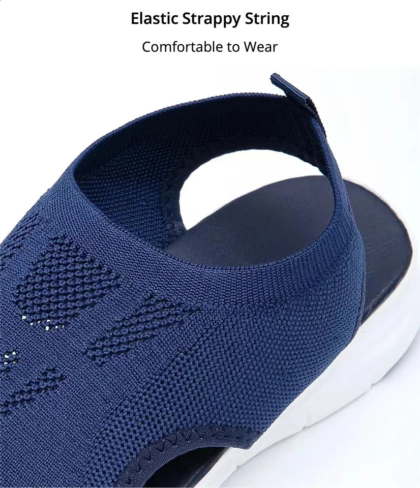 Women Summer Shoes Mesh Fish Platform Sandals Womens Open Toe Wedge Sandals Ladies Light Casual Shoes Zapatillas Muje 241228