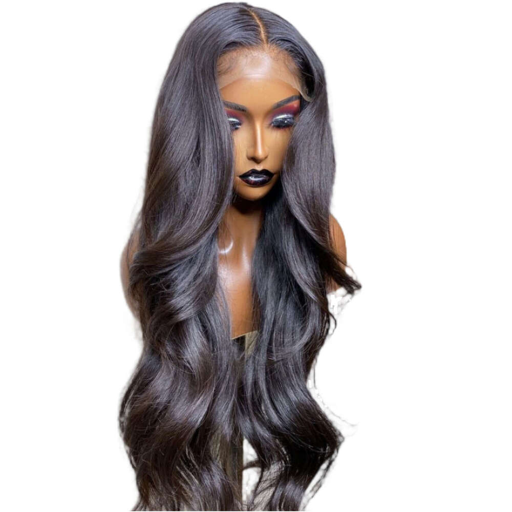 Qingdao Wig Factory Synthetic Front 13 * 4 Futura High Temperature Silk Long Curly Hair Style HD Lace Kq2 Kq2