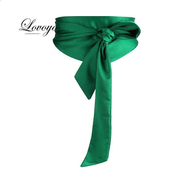 5 Colors Suede Waist Belts Wide Corset Cinch Dress Belts Cummerbunds Bowknot Self Tie Wrap Around Obi Waist Band belts for women 241227