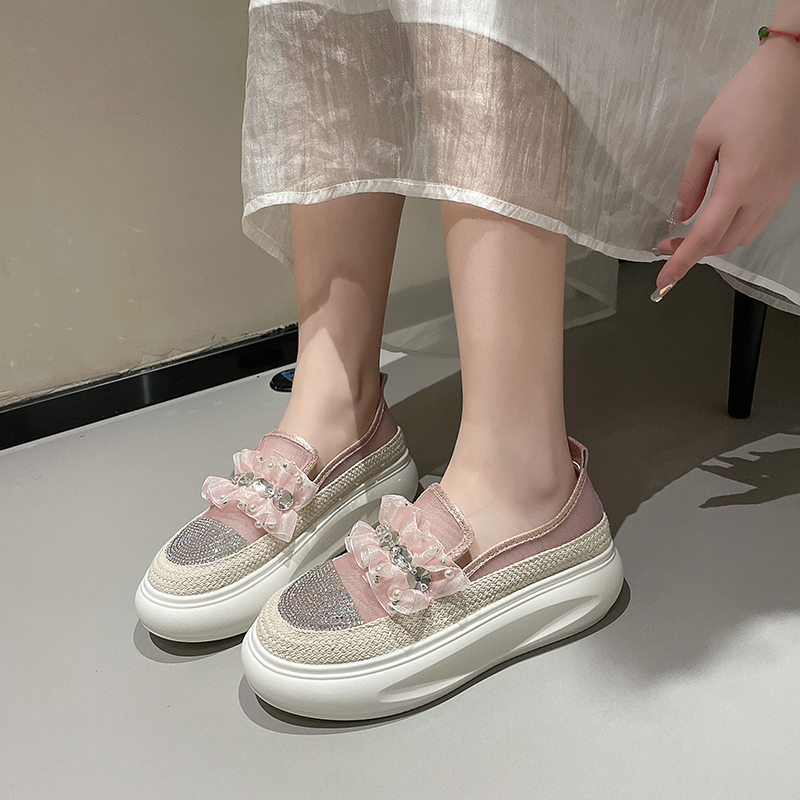 Designer Women's Sports Shoes Luxury Shining Water Diamond Decoration Women's loafers Platform Casual Shoes zapatillas mujer High quality ca