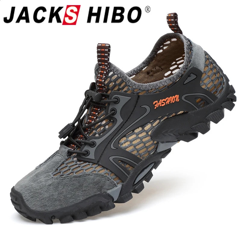 JACKSHIBO Breathable Water Shoes For Men Climbing Hiking Upstream Shoes Men Outdoor Beach Swimming Shoes Barefoot Sneakers 241228