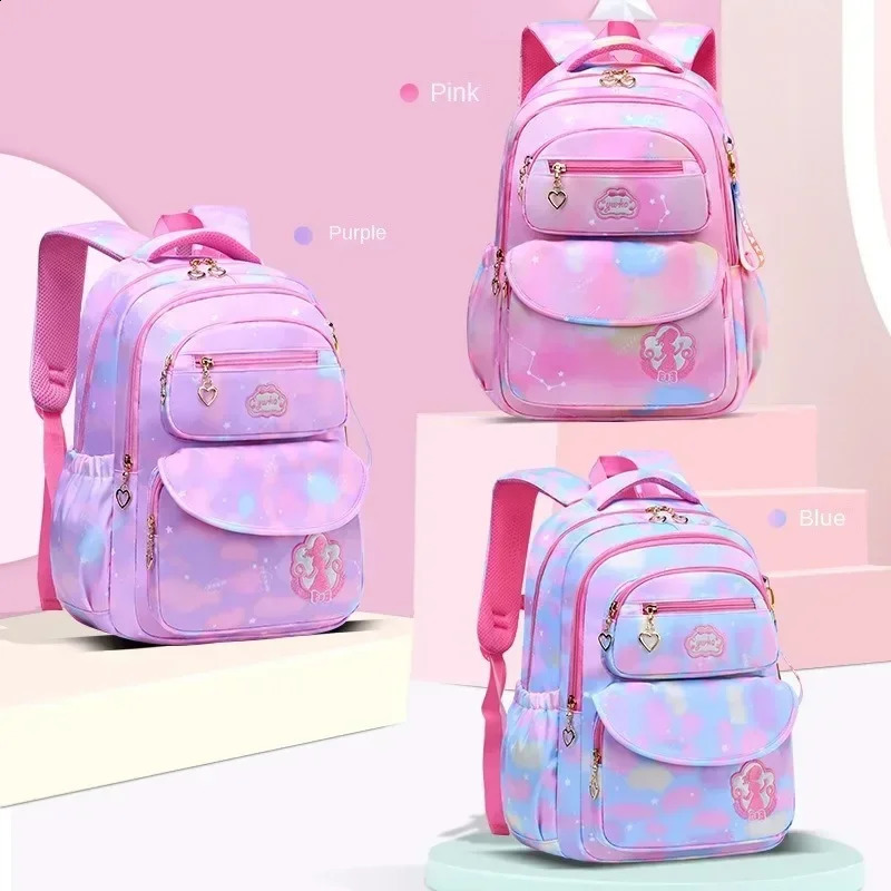 Children Girl Backpack School Bag Pink For Kid Child Teenage Schoolbag Primary Kawaii Cute Waterproof 241227