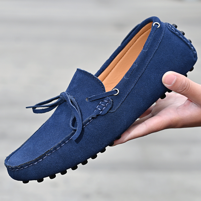 High Quality Leather Loafers Casual Male Driving Moccasins Slip On Men's Flats Fashion Men Shoes Size 38-49