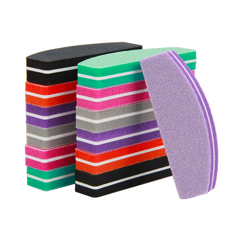 50pcs Sponge Nail File Professional Nail Art Tools 100/180 Sanding Buffer Blocks Gel Polish Manicure Tools For DIY 241223