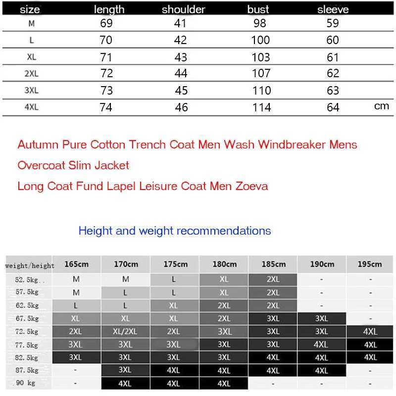 Autumn Pure Cotton Trench Coat Men New Wash Windbreaker Overcoat Slim Long Coat Turn Down Collar Casual Jacket Blue Zoeva W241228