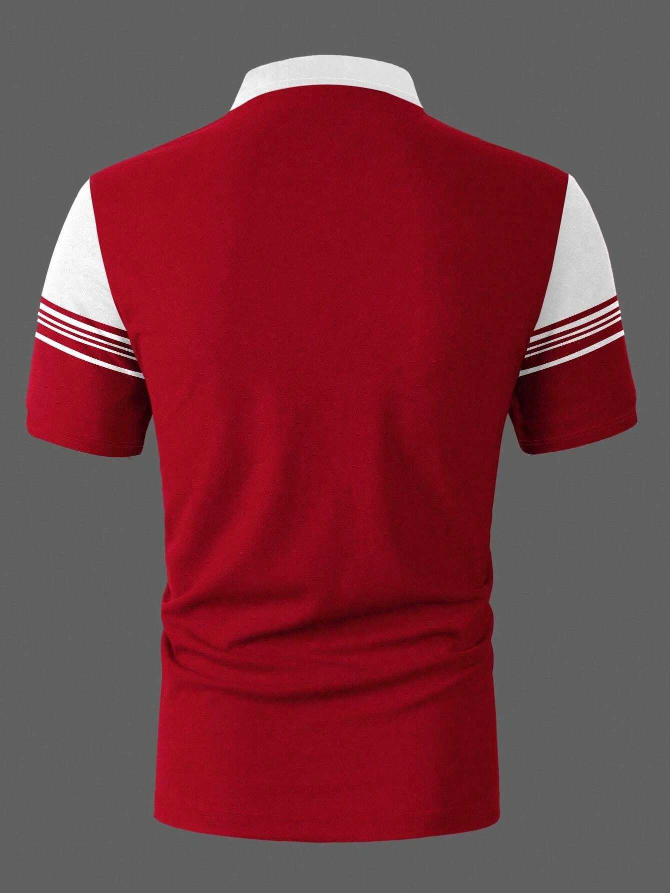 Summer Los Angeles Print Mens Short Sleeve Collar Tshirts Stripe shirt Shirt Breathable Loose Basic Splice Top Men Clothing X241228