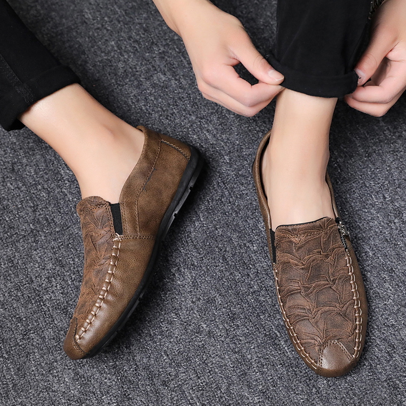 Fashion Mens Casual Breathable Lightweight Loafers Outdoor Lazy Flats Comfortable Male Sneakers Walking Shoes