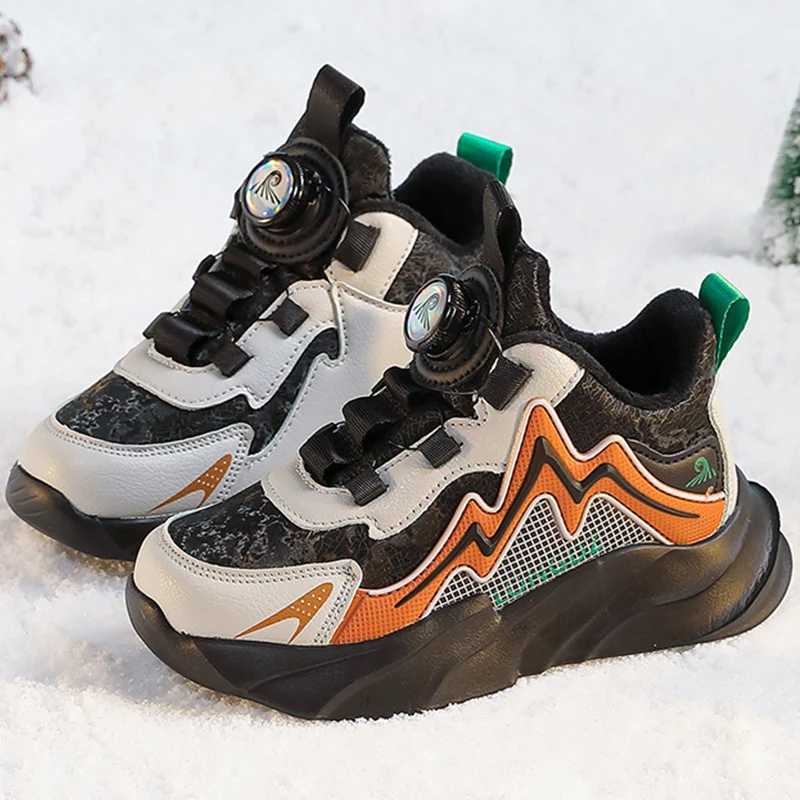 Kids Sneakers Winter Warm Cotton Comfortable Walking Shoes 2024 New Outdoor Sports Luxury Flat Tennis Shoes for Children W241228